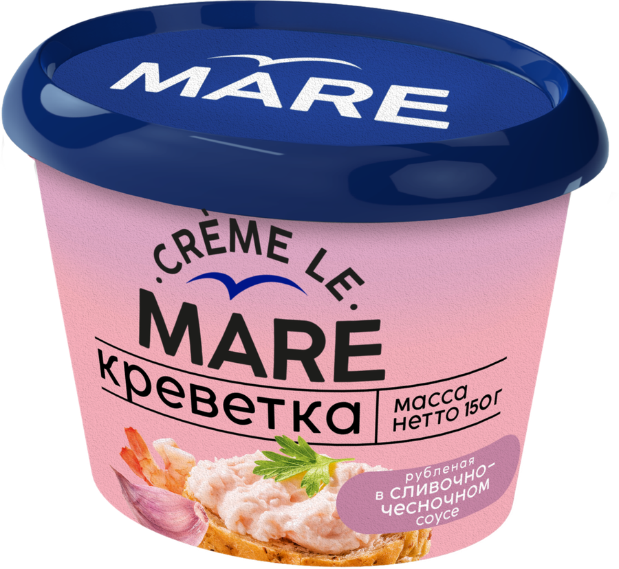 Креветка MARE рубленая, в сливочно-чесночном соусе, 150г