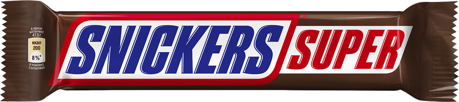 Шоколадные батончики SNICKERS Super с карамелью, арахисом и нугой, 80г