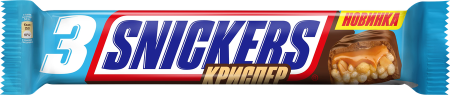 Шоколадные батончики SNICKERS Криспер Трио, 60г