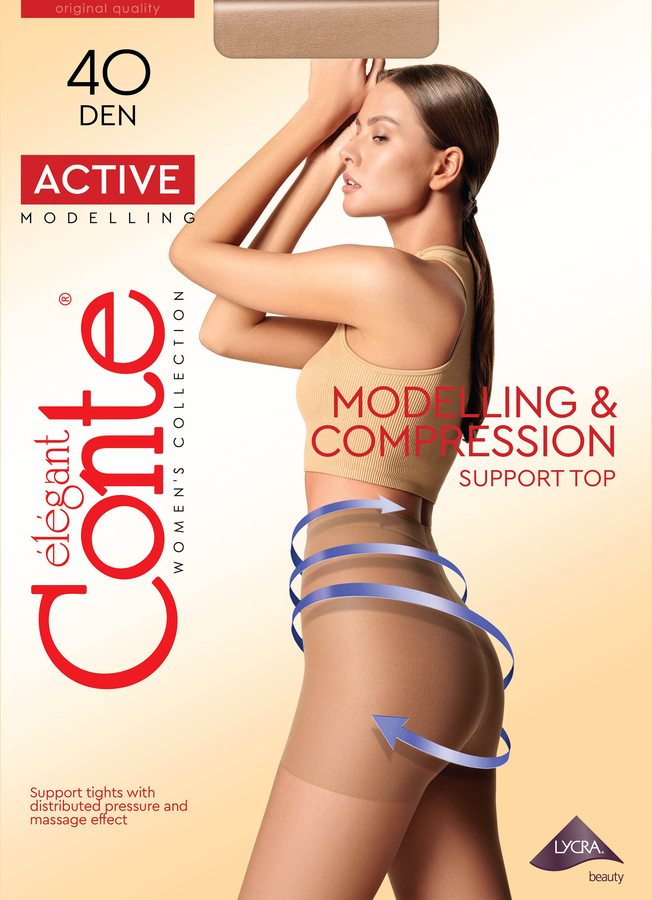 Колготки женские CONTE Active 40 den natural 3