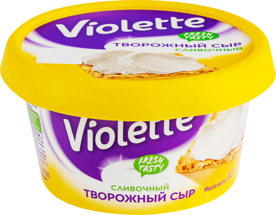 Сыр творожный КАРАТ Violette Сливочный 70%, без змж, 140г