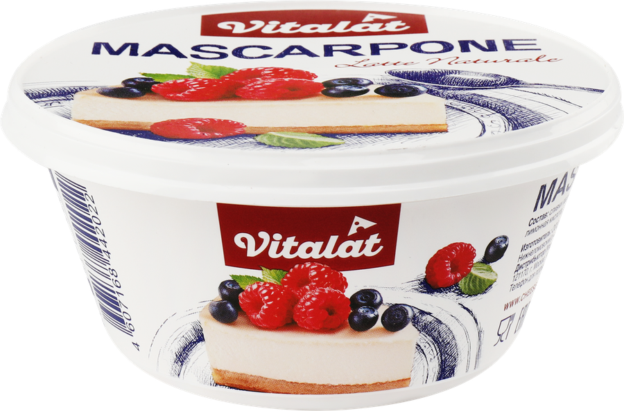 Сыр VITALAT Маскарпоне 80%, без змж, 250г