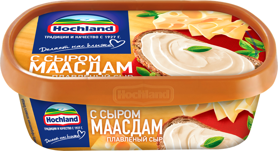 Сыр плавленый HOCHLAND с сыром маасдам 50%, без змж, 200г