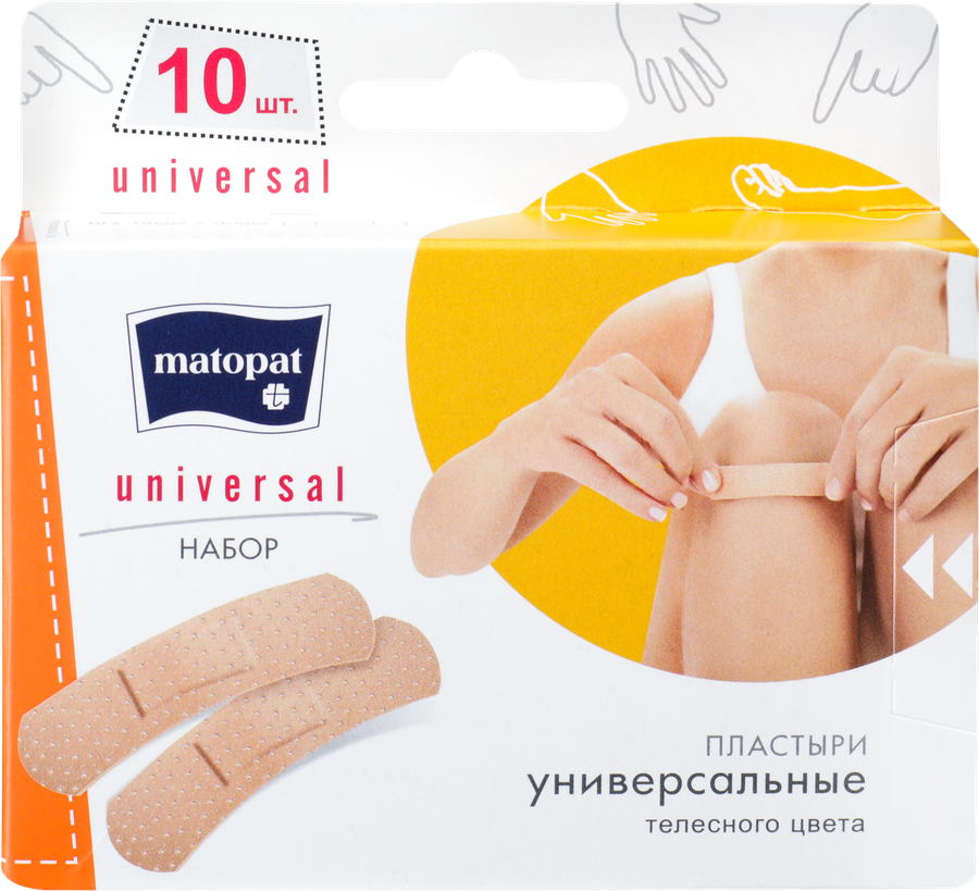 Пластыри MATOPAT Universal 19x76мм, 10шт