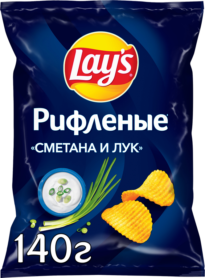 Чипсы картофельные LAY'S Сметана и лук, 140г