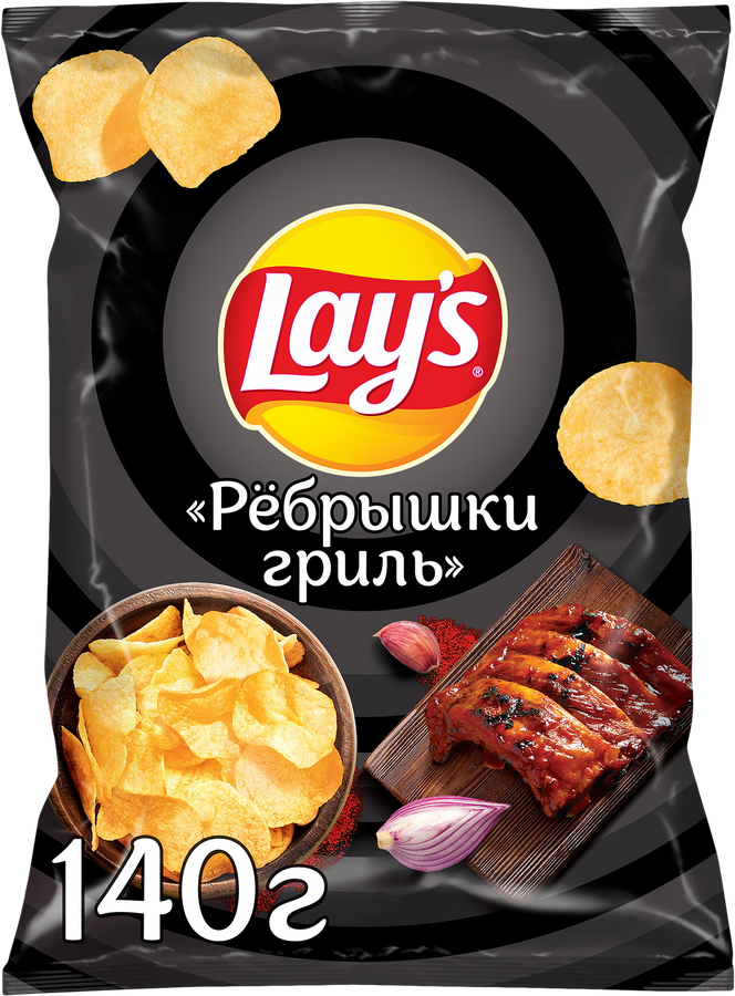 Чипсы картофельные LAY'S Ребра на гриле, 140г