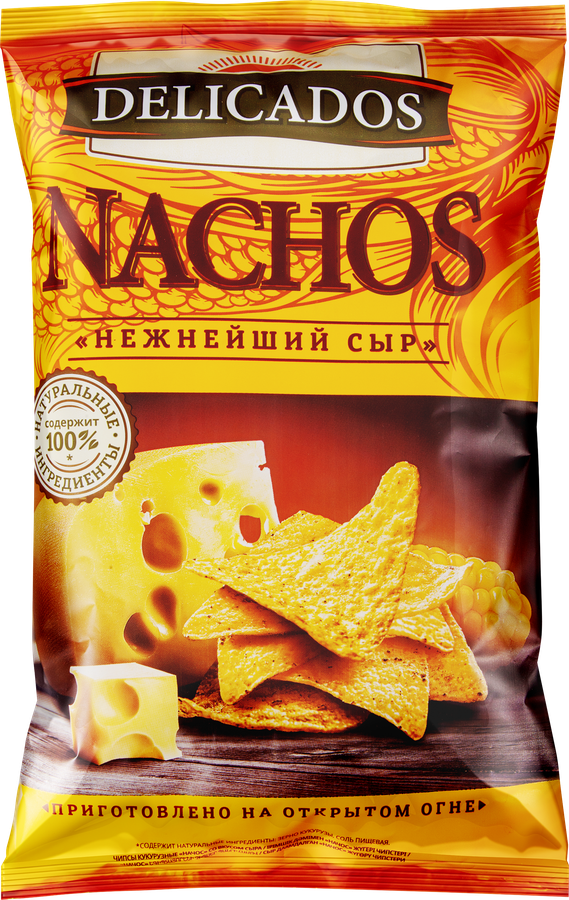 Чипсы кукурузные DELICADOS Nachos со вкусом сыра, 150г