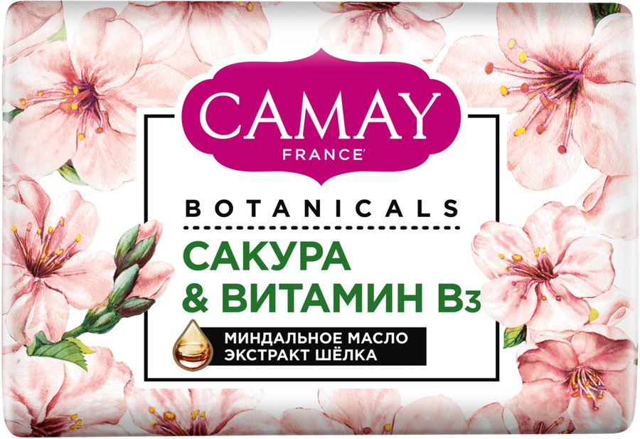 Туалетное мыло CAMAY Botanicals Японская сакура, 85г