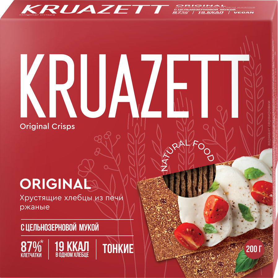 Хлебцы KRUAZETT тонкие ржаные, 200г