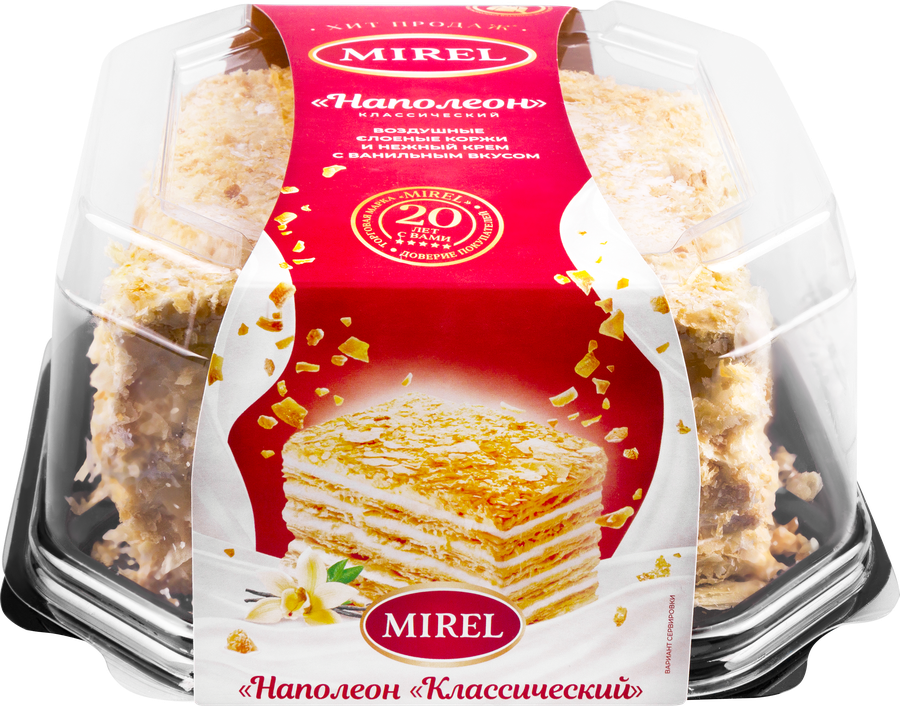 Торт слоеный MIREL Наполеон классический, 550г