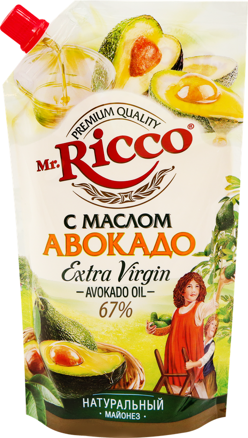 Майонез MR.RICCO Organic с маслом авокадо 67%, 400мл