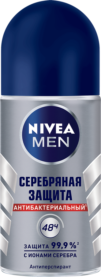 Дезодорант роликовый мужской NIVEA Men Серебряная защита, 50мл