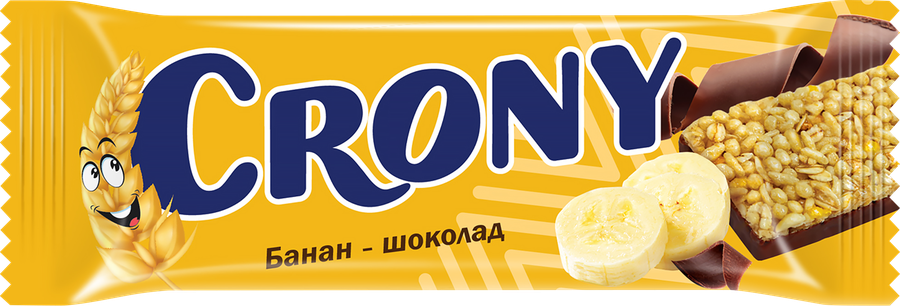 Батончик-мюсли ЛЕОВИТ Crony Банан и шоколад, 50г