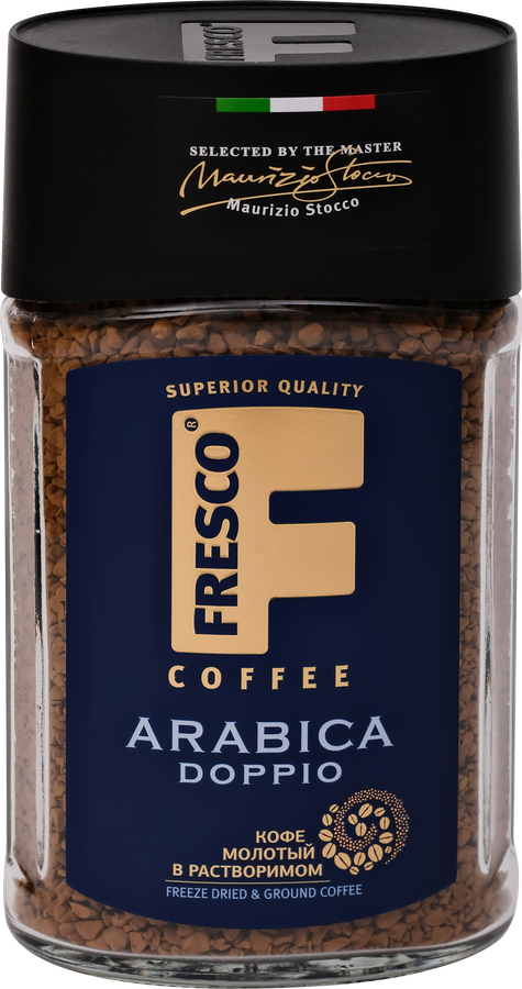 Кофе растворимый FRESCO Arabica Doppio натуральный сублимированный, ст/б, 100г