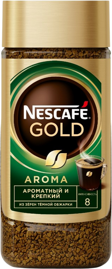 Кофе растворимый NESCAFE Gold Aroma сублимированный с добавлением натурального жареного молотого, ст/б, 85г