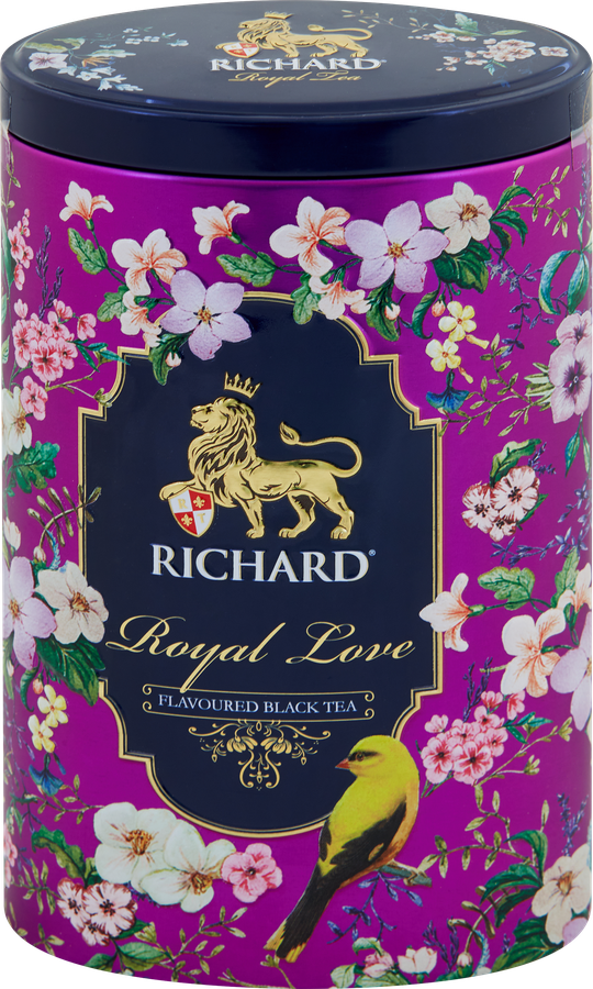 Чай черный RICHARD Royal Love Цейлонский листовой, ж/б, 80г