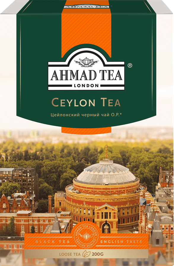 Чай черный AHMAD TEA Цейлонский Оранж Пеко листовой, 200г