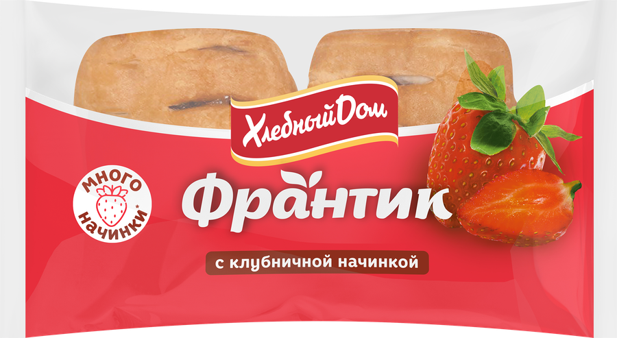 Франтик ХЛЕБНЫЙ ДОМ с клубникой, 2х50г