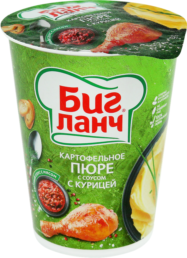 Пюре картофельное БИГ ЛАНЧ с соусом с курицей, 50г