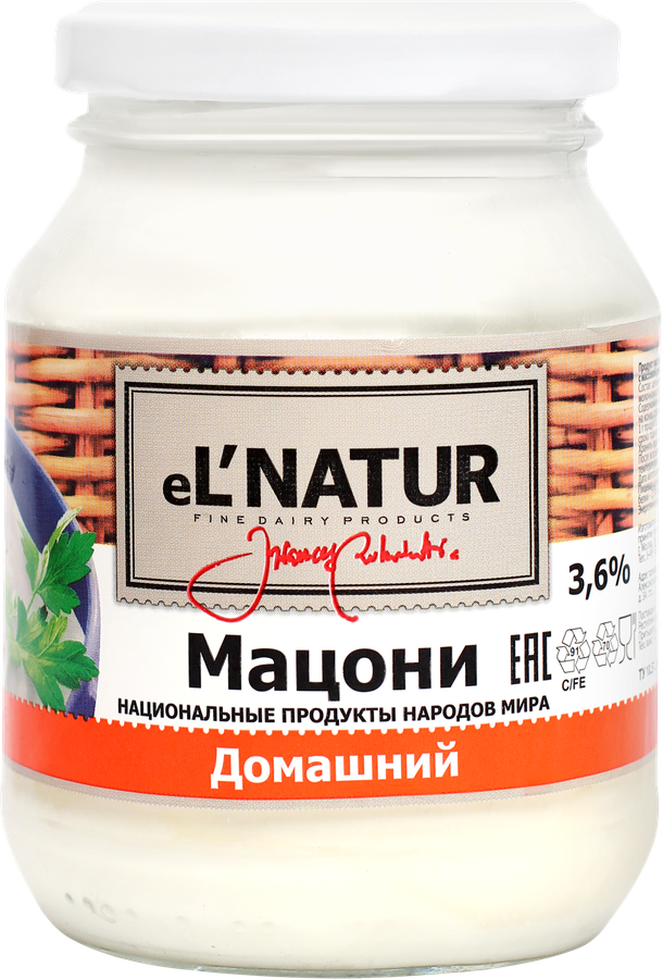 Мацони EL'NATUR, без змж, 250мл