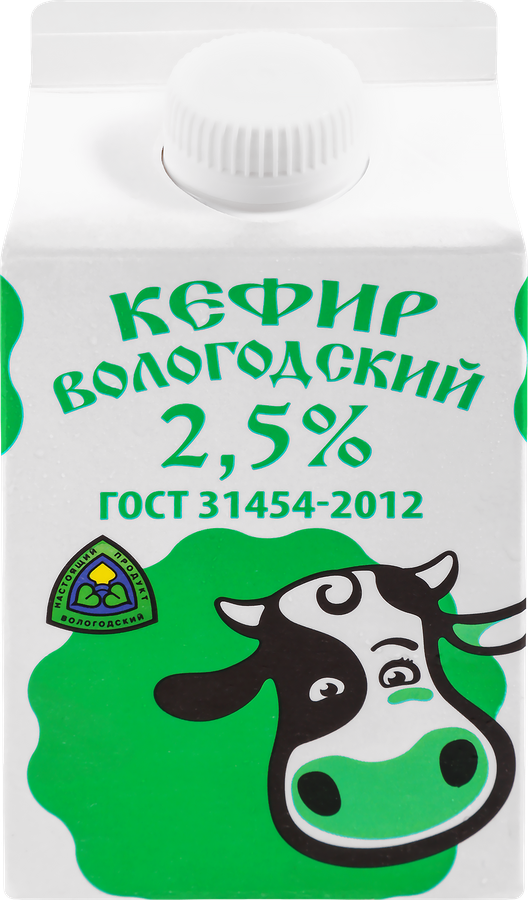 Кефир СЕВЕРНОЕ МОЛОКО Вологодский 2,5%, без змж, 500г