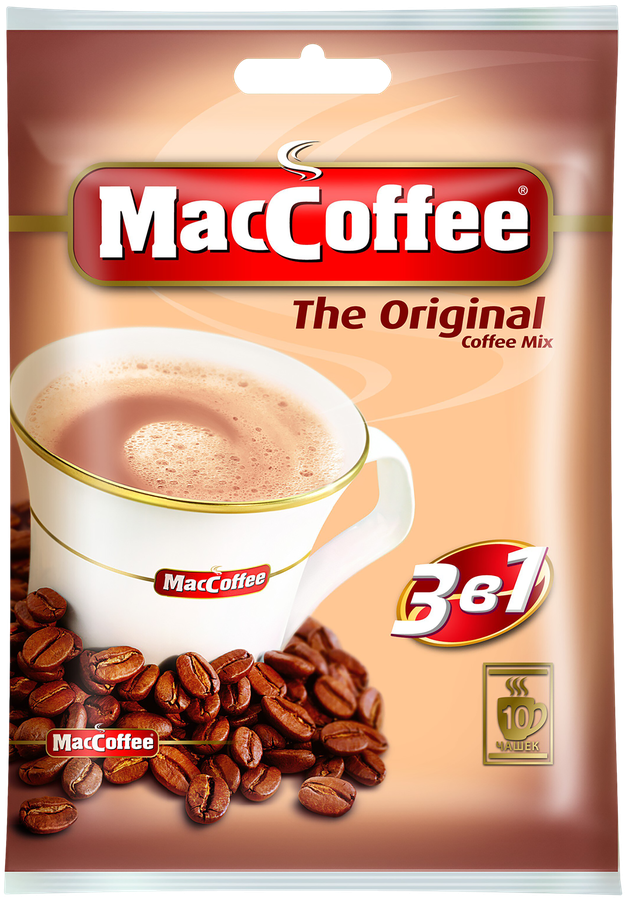 Напиток кофейный растворимый MACCOFFEE Original 3в1, 10пак