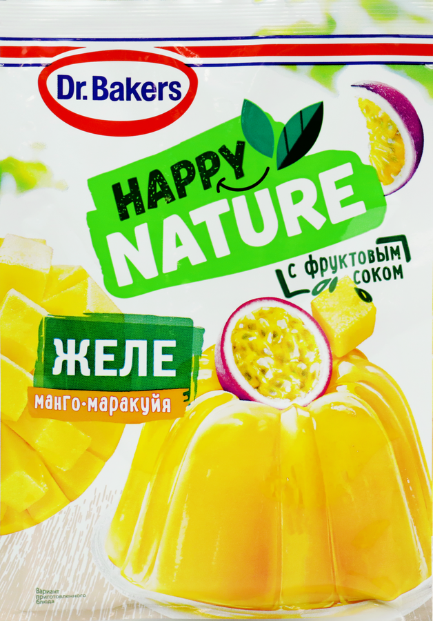 Желе DR.BAKERS Happy Nature, со вкусом манго и маракуйи, 41г