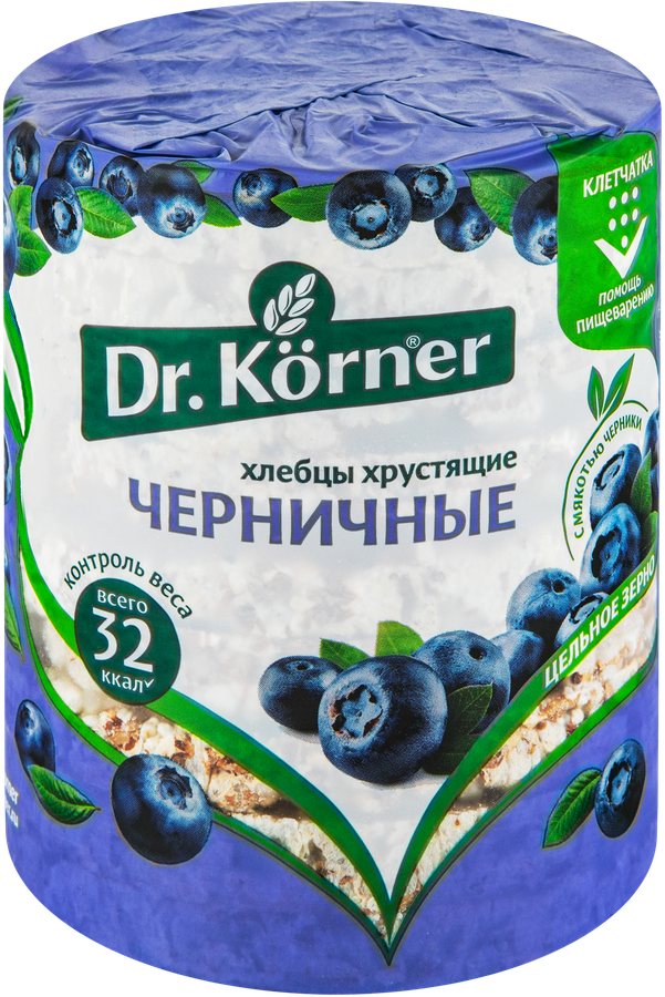 Хлебцы DR KORNER Злаковый коктейль черничный, 100г