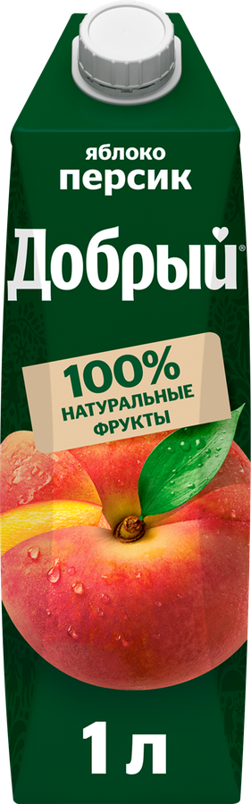 Напиток сокосодержащий ДОБРЫЙ Яблоко, персик, 1л