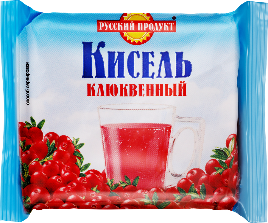 Кисель брикетированный РУССКИЙ ПРОДУКТ Клюквенный, 190г