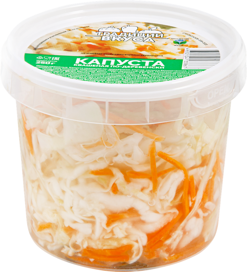 Капуста квашеная ТРАДИЦИИ ВКУСА По-деревенски, 250г