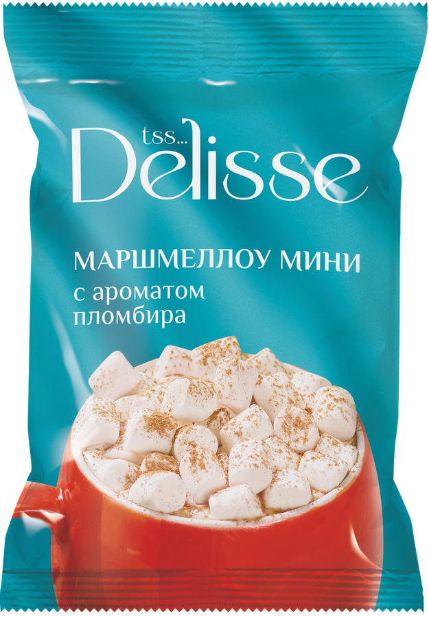 Маршмеллоу DELISSE Мини со вкусом пломбира, 70г