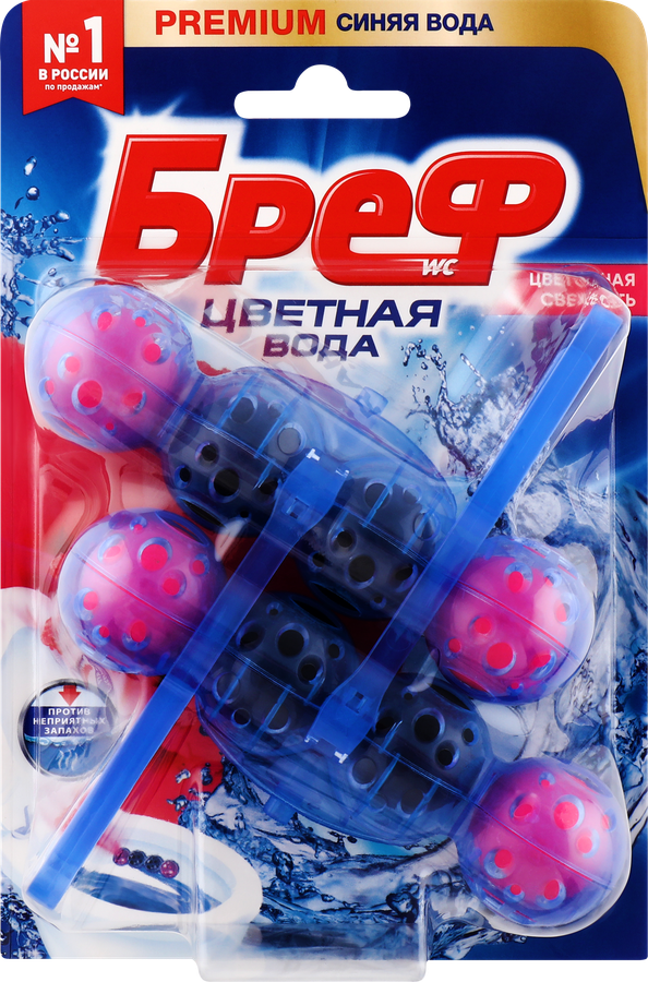 Блок для унитаза БРЕФ Color Aktiv Цветочная Свежесть, 2x50г