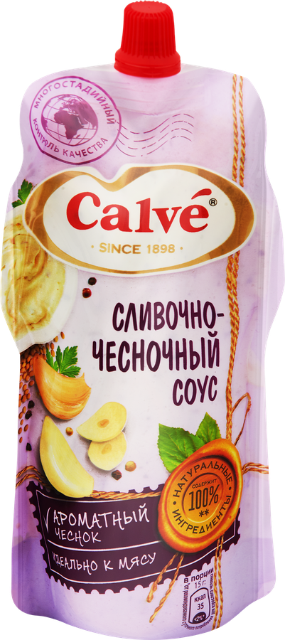Соус для мяса CALVE Сливочно-чесночный, 230г