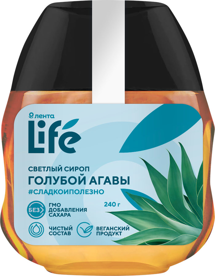 Сироп агавы ЛЕНТА LIFE светлый, 240г