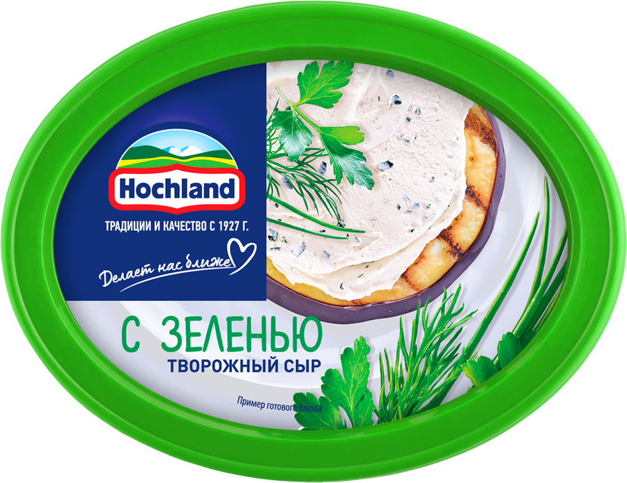 Сыр творожный HOCHLAND с зеленью 60%, без змж, 140г