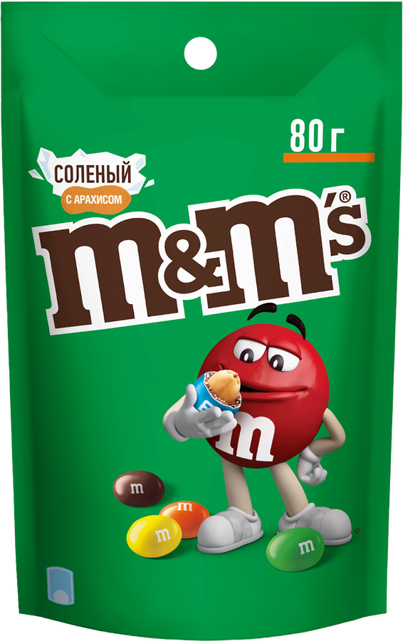 Драже M&M'S с соленым арахисом, 80г