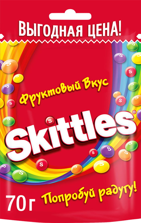 Драже SKITTLES Фрукты, 70г