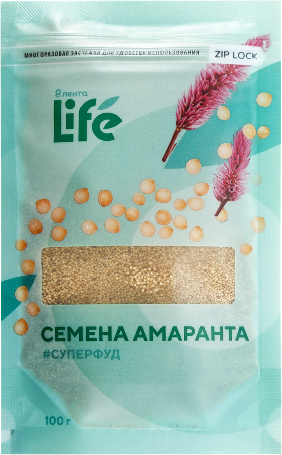 Семена амаранта ЛЕНТА LIFE очищенные, 100г