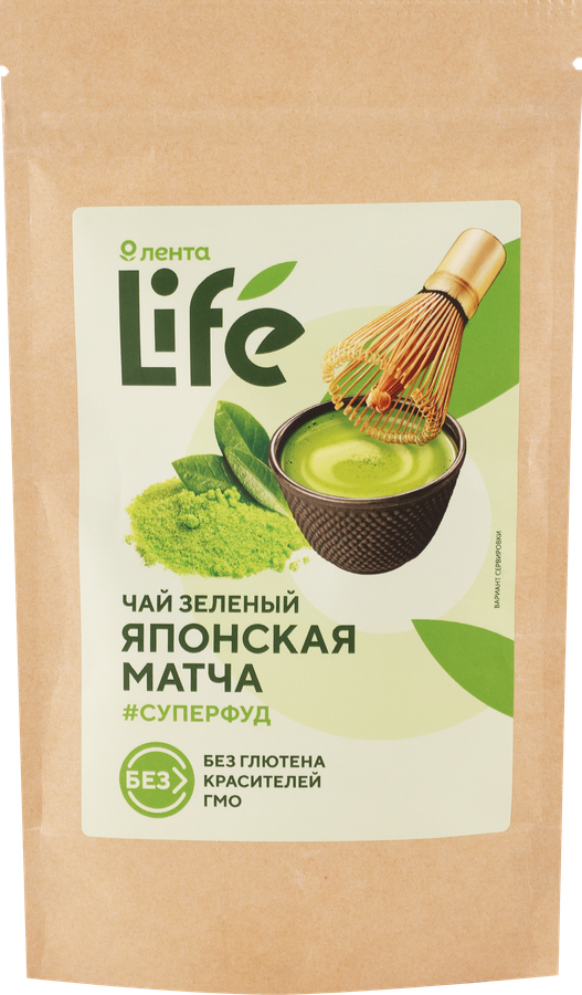 Чай зеленый ЛЕНТА LIFE Японская матча Премиум, порошковый, 40г