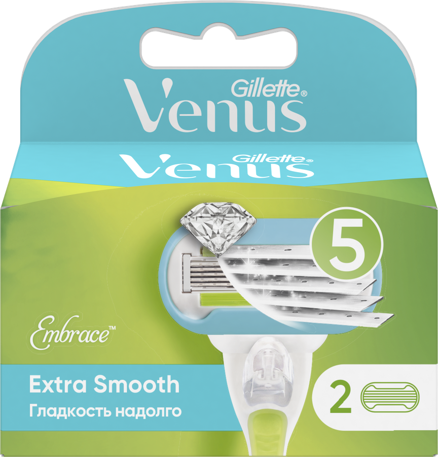 Кассеты сменные для бритья GILLETTE Venus Embrace, 2шт