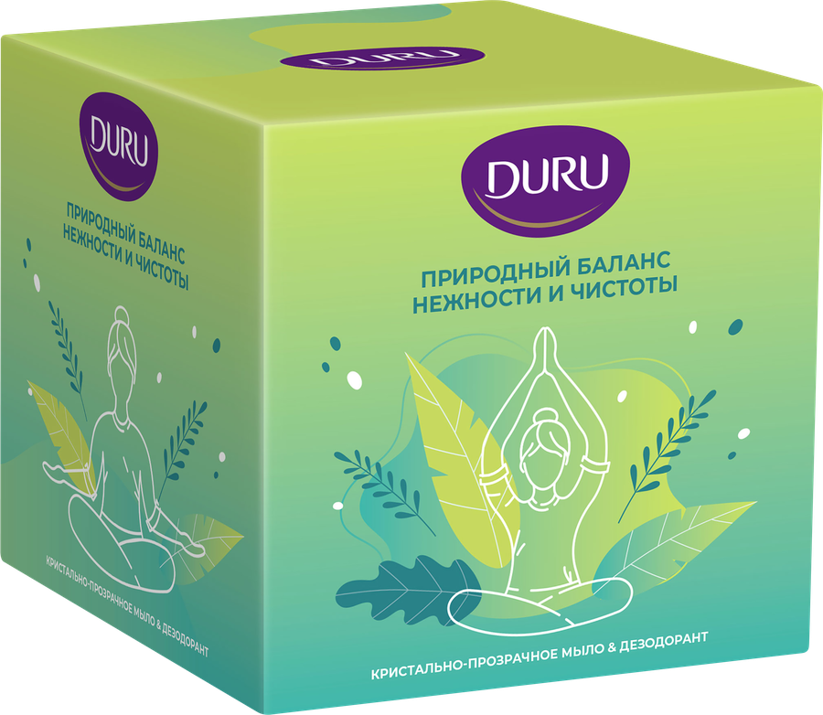 Набор подарочный женский DURU Emotion Дезодорант Natural Breeze, 50мл+Мыло Hydro Pure Алое, 106г