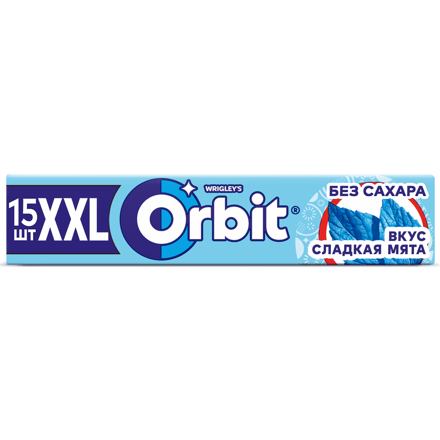 Жевательная резинка ORBIT Сладкая мята XXL, 20,4г