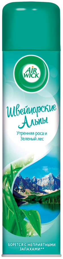 Освежитель воздуха AIR WICK Швейцарские Альпы, Утренняя роса и зеленый лес, 240мл