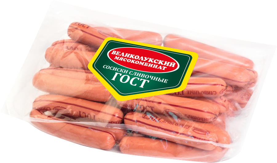 Сосиски ВЛМК Сливочные, категория Б, ГОСТ, весовые