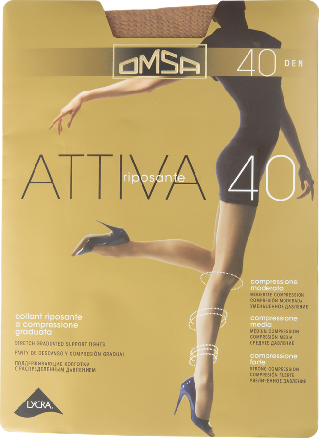 Колготки женские OMSA Attiva 40 den caramello 2