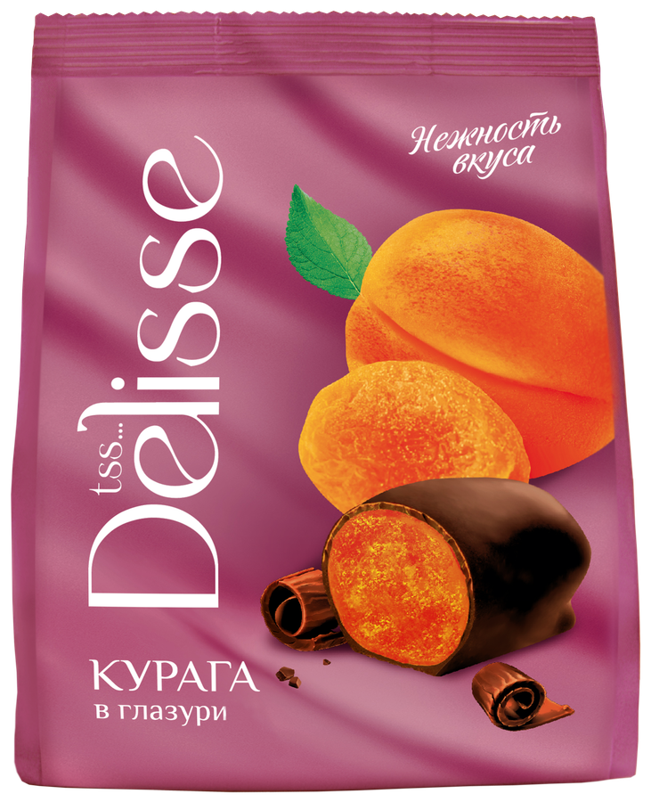 Конфеты DELISSE курага в глазури, 200г