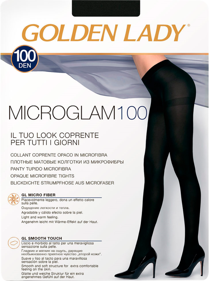 Колготки женские GOLDEN LADY Micro Glam 100 den nero 4