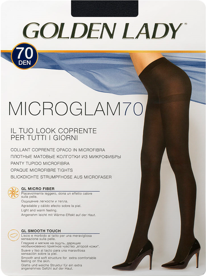 Колготки женские GOLDEN LADY Micro Glam 70 den nero 4