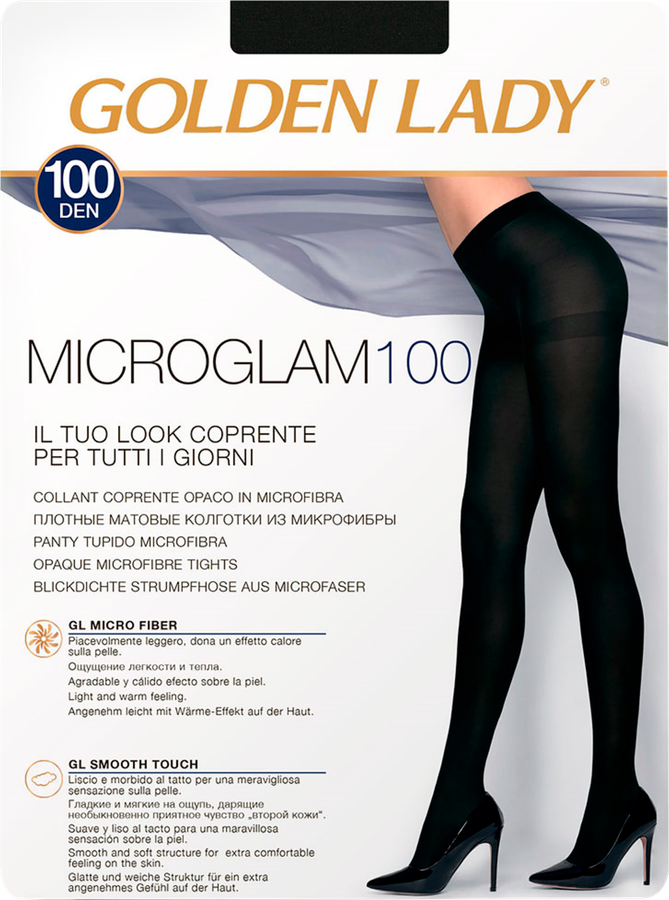 Колготки женские GOLDEN LADY Micro Glam 100 den nero 2